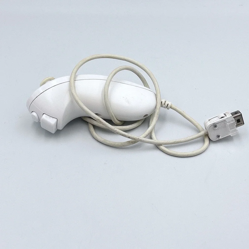 Nintendo Wii Nunchuk OEM Controller White RVL-004 Wired Joystick‎ Accessory